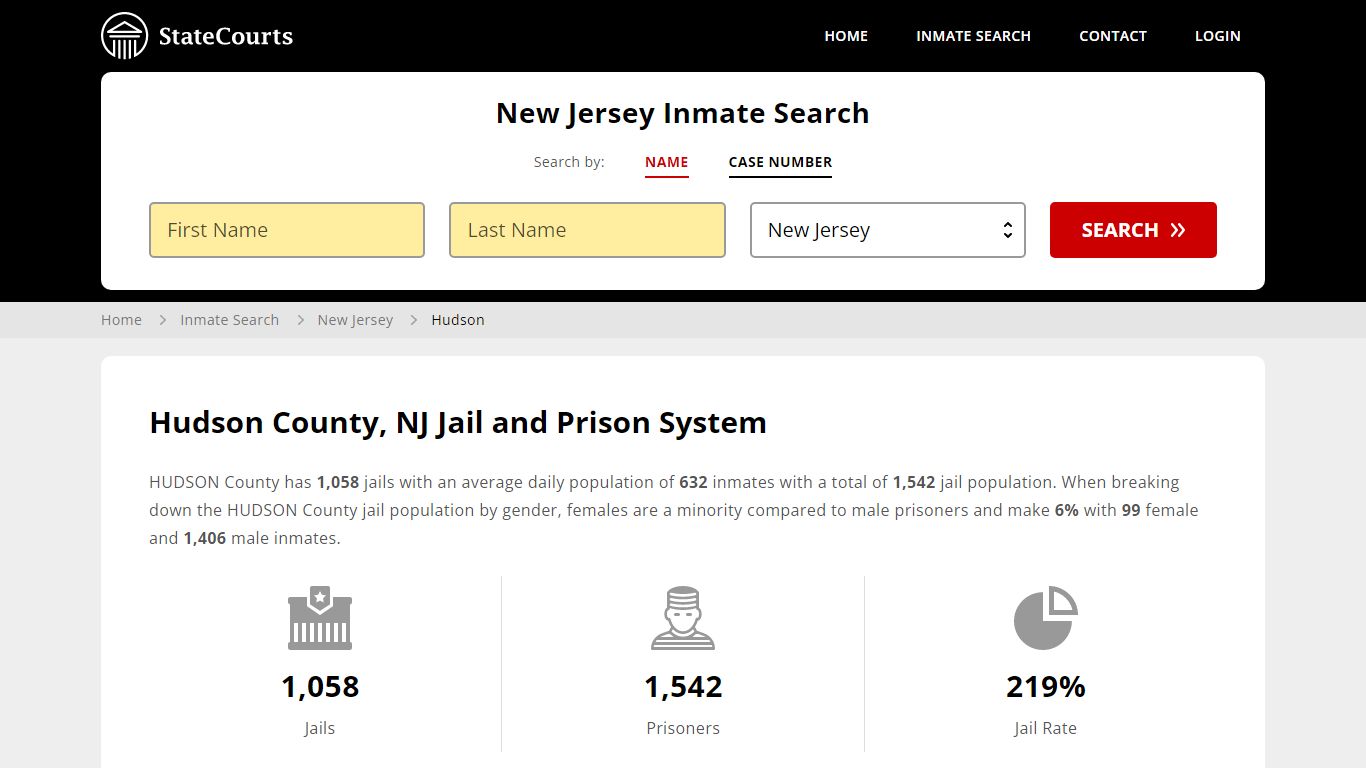Hudson County, NJ Inmate Search - StateCourts